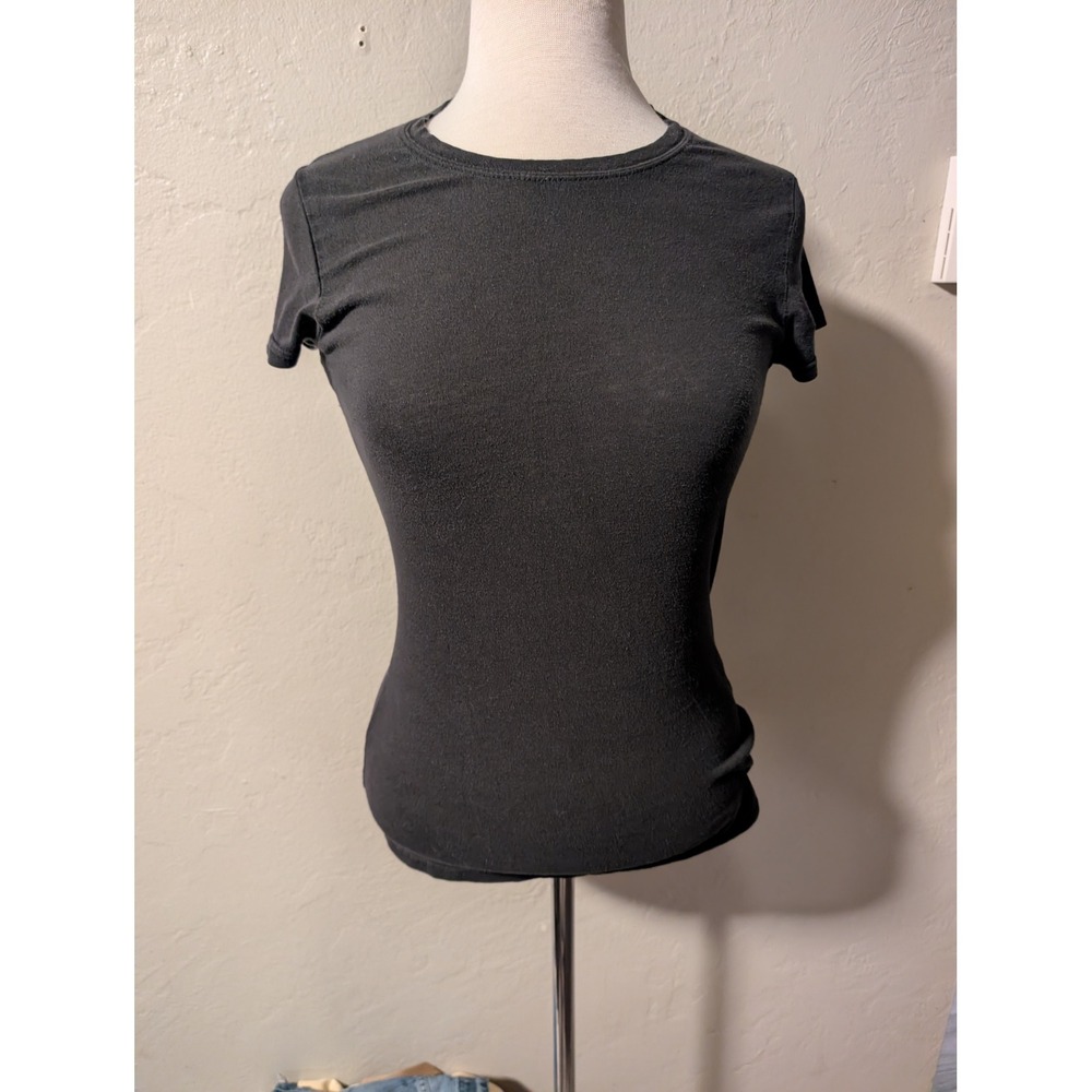 Y2K Wet Seal Basic Black crewneck tshirt size M